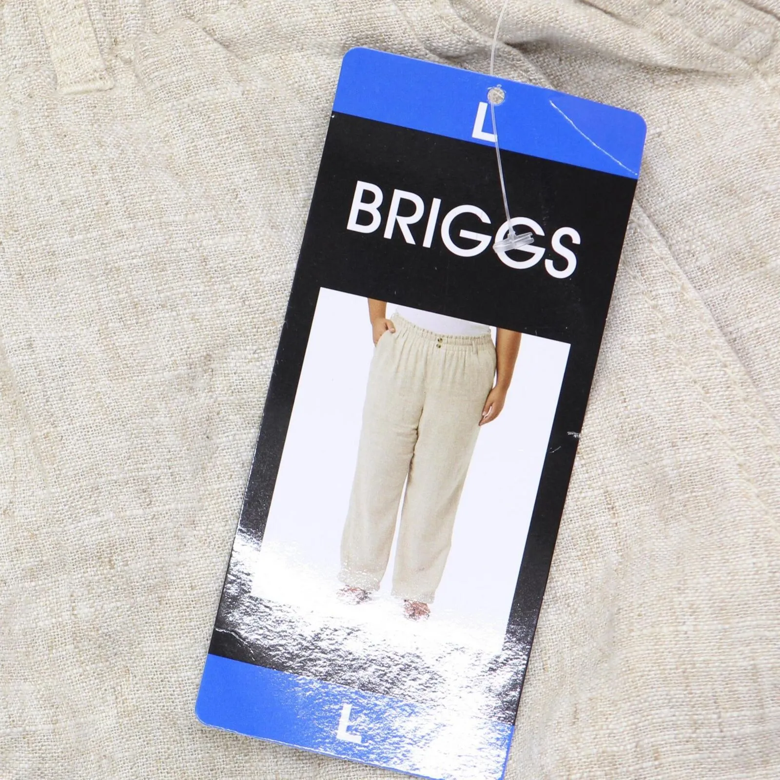 Briggs Ladies' Comfort Stretch Waistband Linen Blend Pants 1760053-1