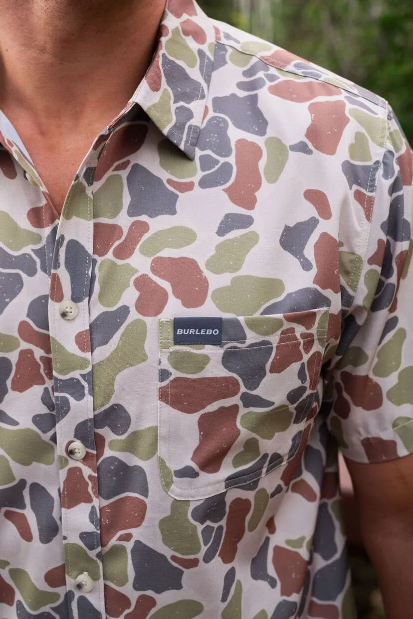 Burlebo Driftwood Camo Performance Button Up