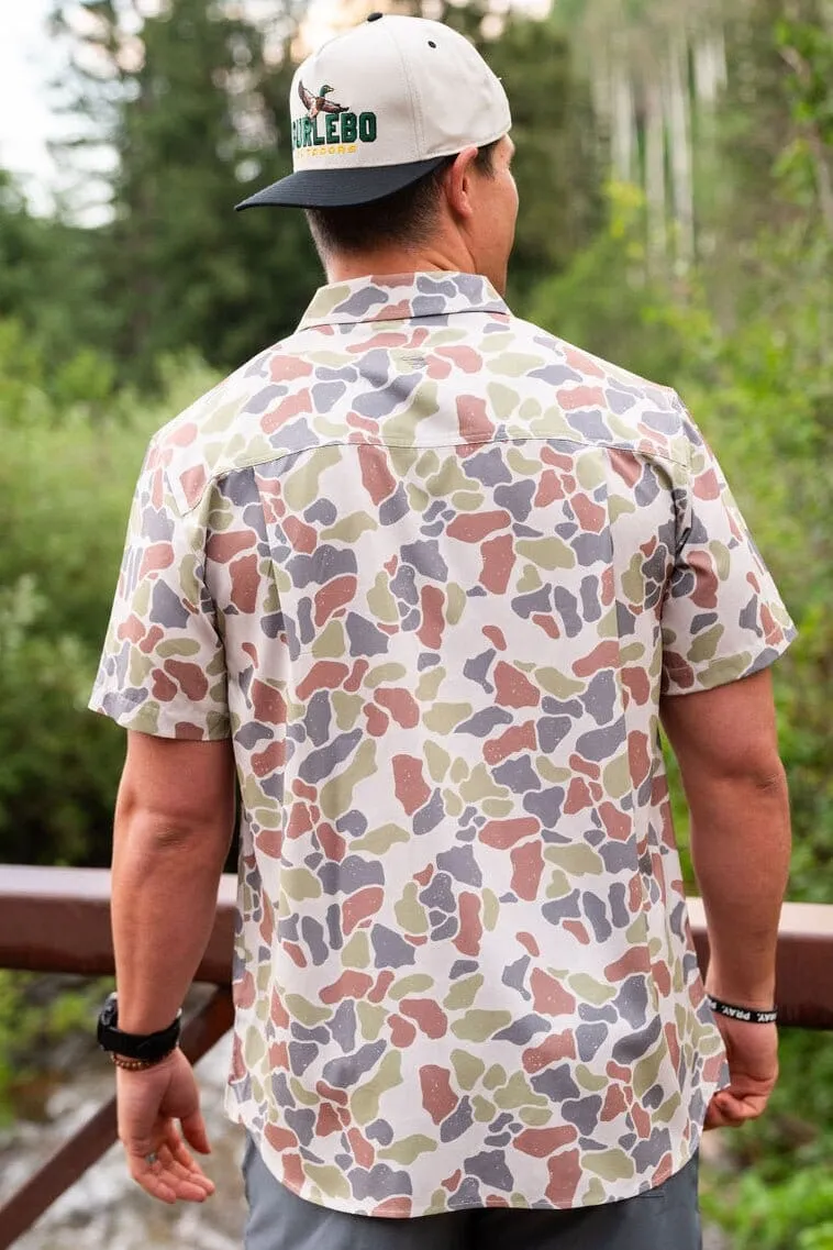 Burlebo Driftwood Camo Performance Button Up