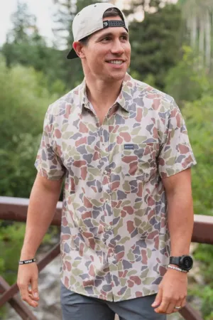 Burlebo Driftwood Camo Performance Button Up