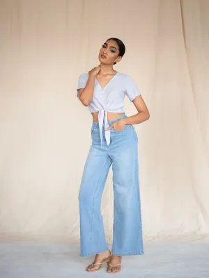 Button Down Front Tie Up Top