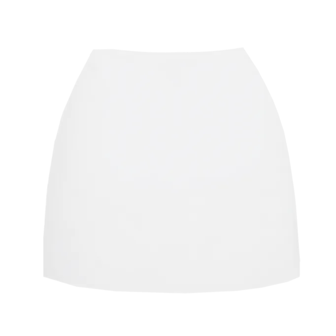 Callie Co-ord Luxe Mini Skirt White