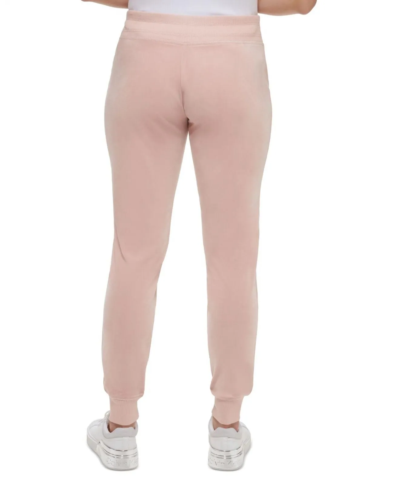 Calvin Klein Comfortable Jogger Everyday Velour Drawstring Pant Blush Pink M