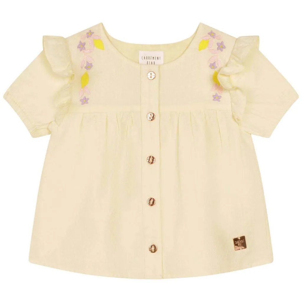 Carrement Beau - Button-Up Shirt with Floral Embroidery