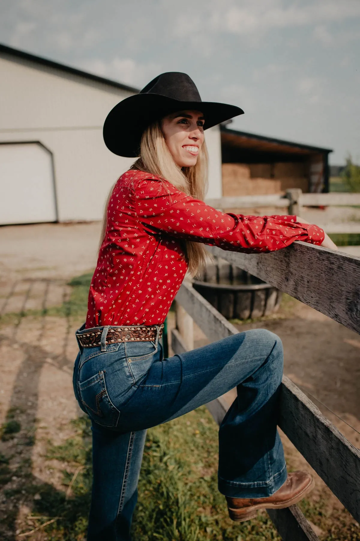 'Cattle Baron' Ariat Womens' Cattle Brands Kirby Shirt (1 XXL Only )