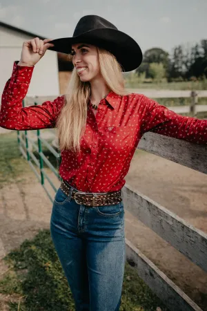 'Cattle Baron' Ariat Womens' Cattle Brands Kirby Shirt (1 XXL Only )