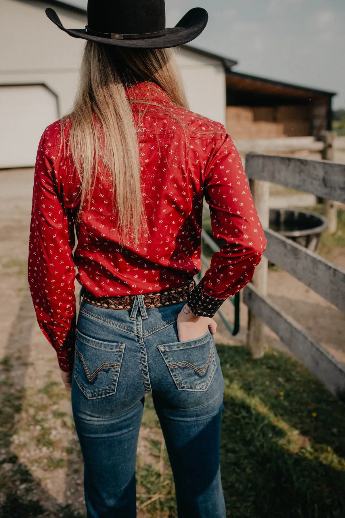 'Cattle Baron' Ariat Womens' Cattle Brands Kirby Shirt (1 XXL Only )