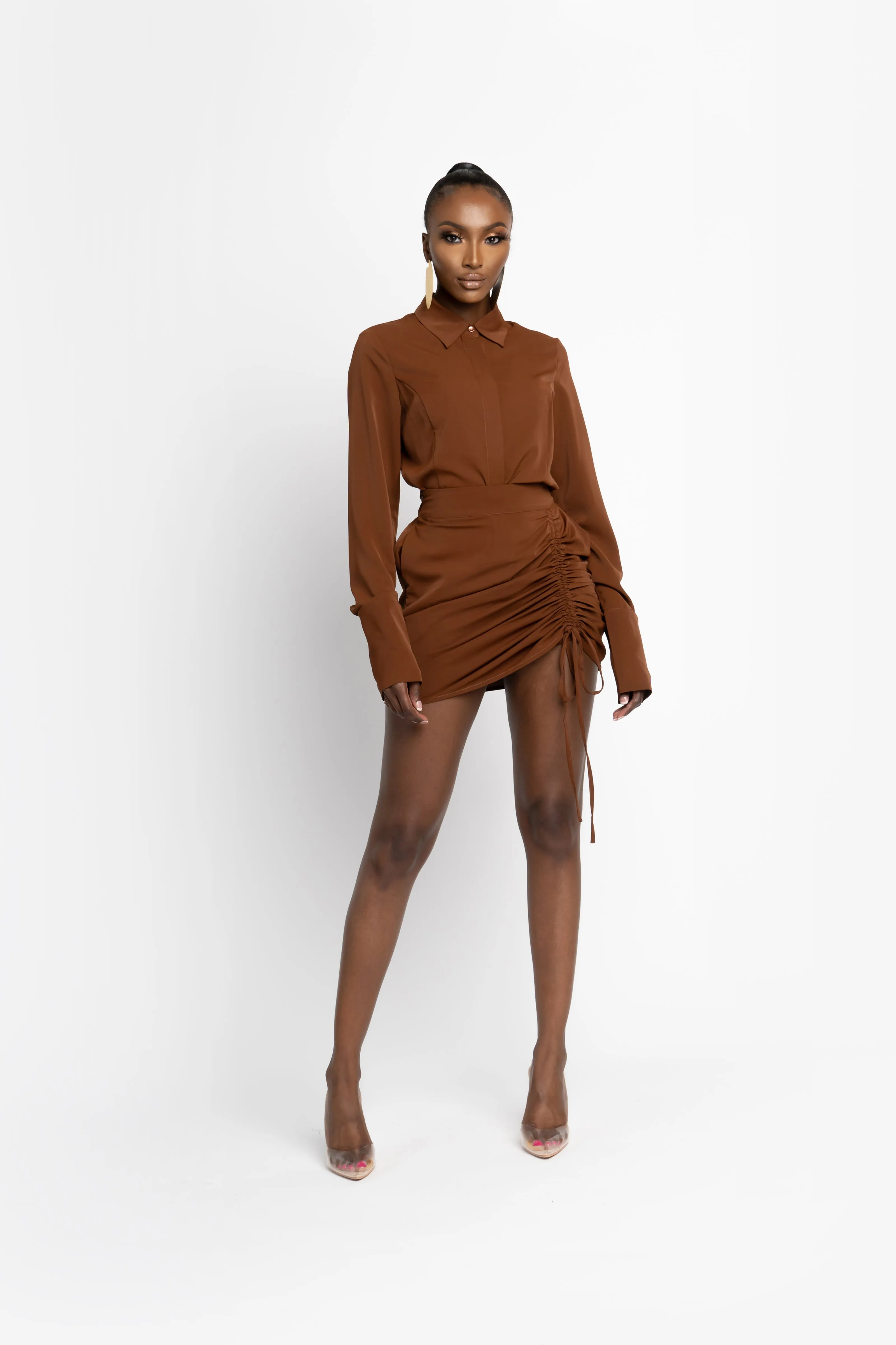CHOCOLATE ESTA mini skirt