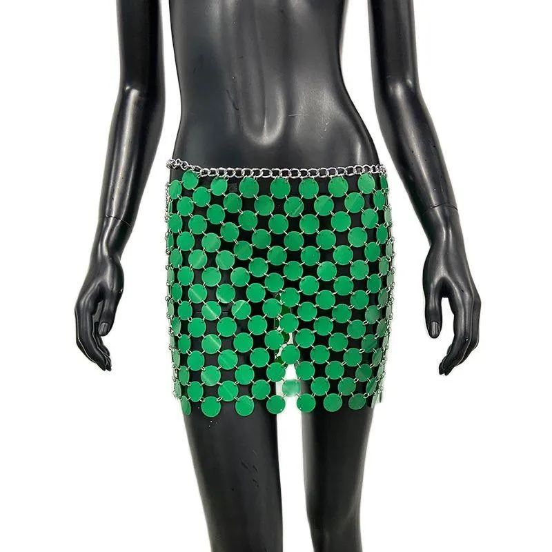 Colorful Sequins Mini Skirts