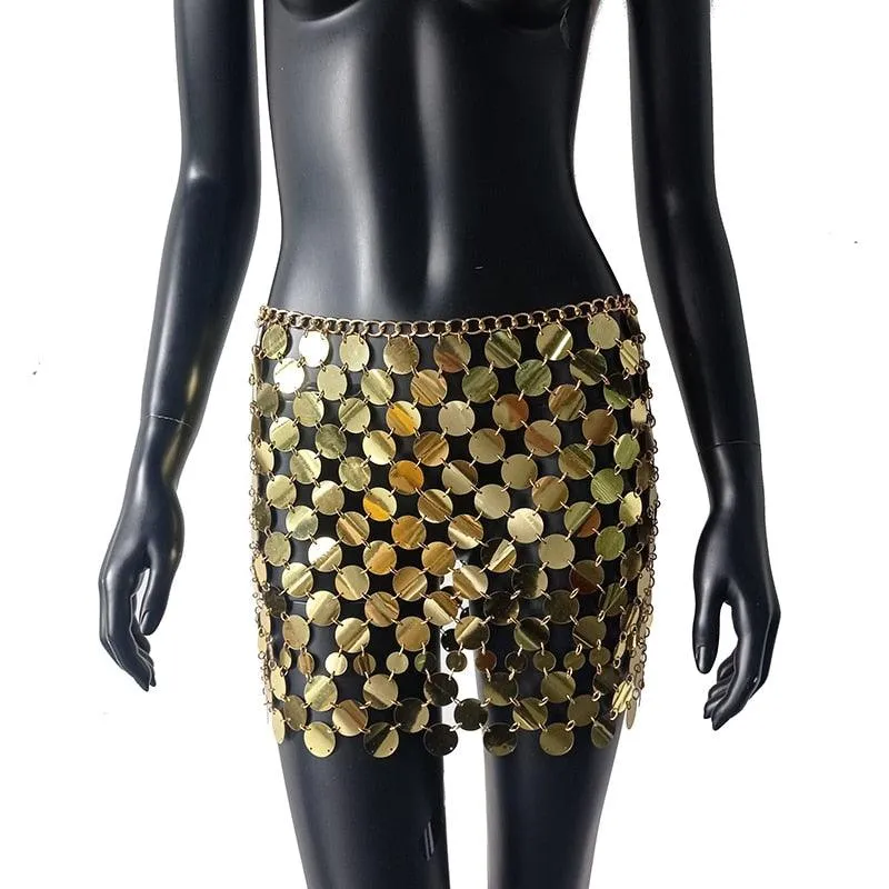 Colorful Sequins Mini Skirts