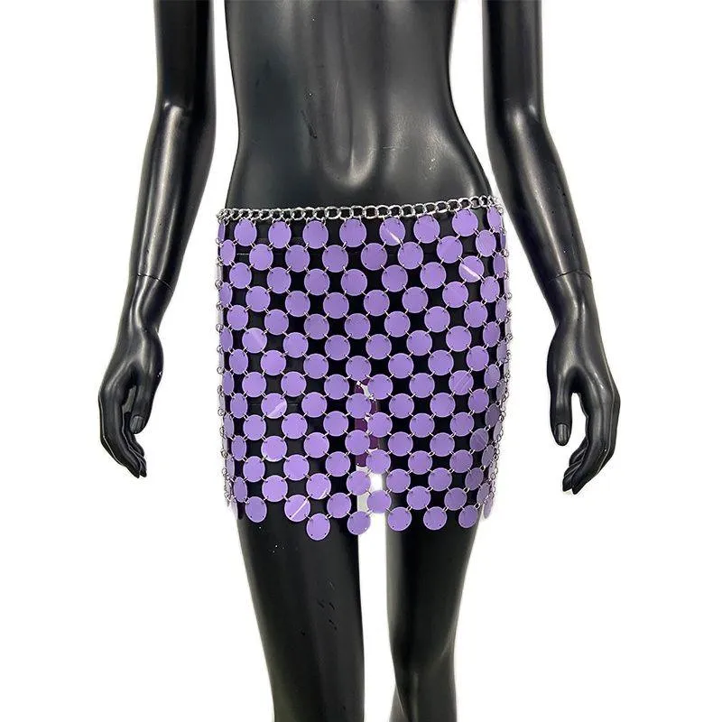 Colorful Sequins Mini Skirts