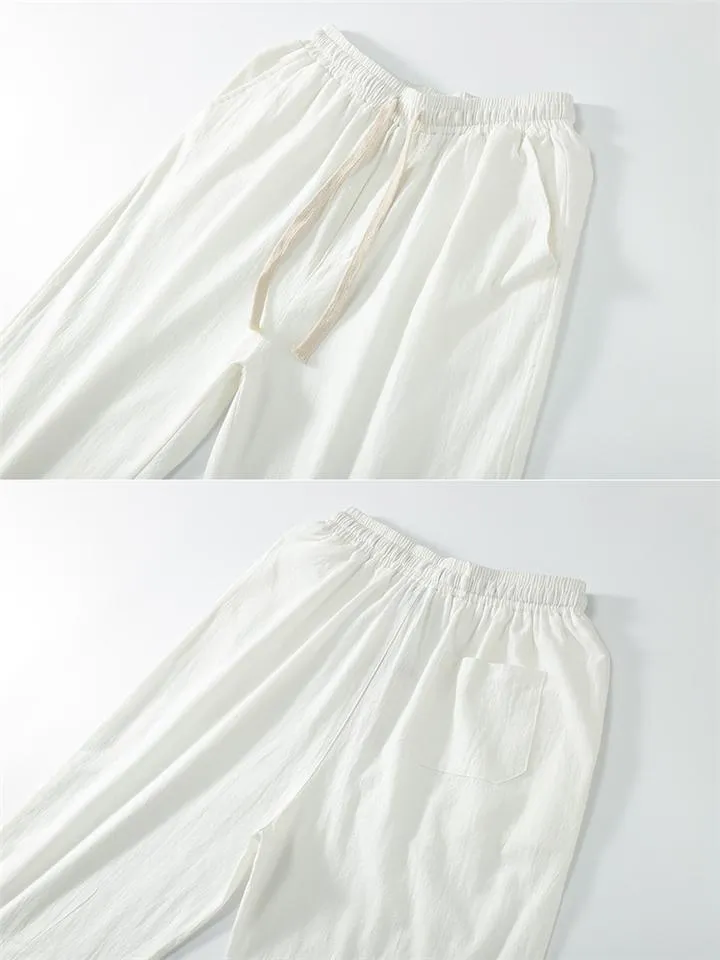 Comfy Two-Piece Outfit Front Button Short Sleeve T-Shirt   Drawstring Waistband Pants