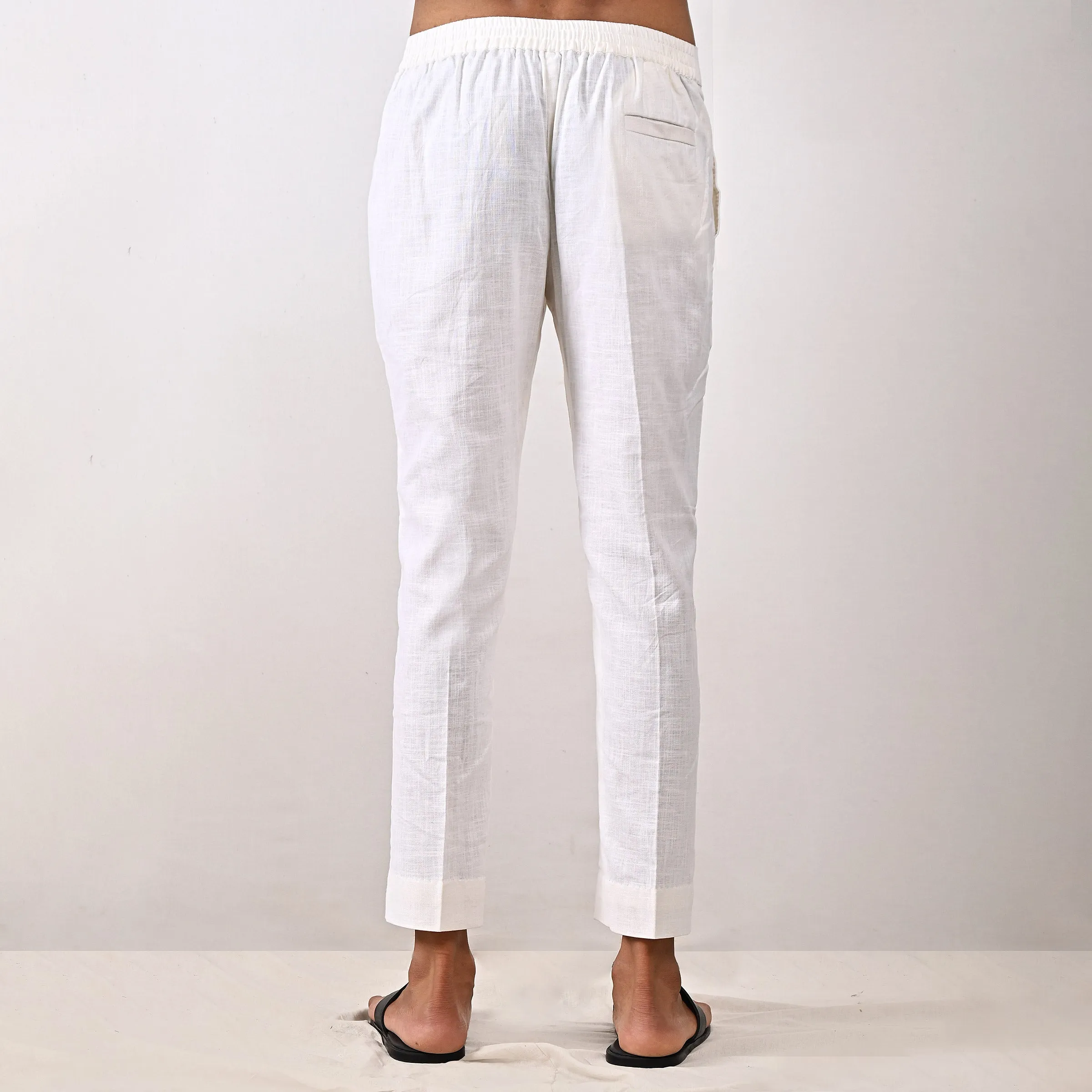 Conall - Off White Asymmetrical Short Kurta Set