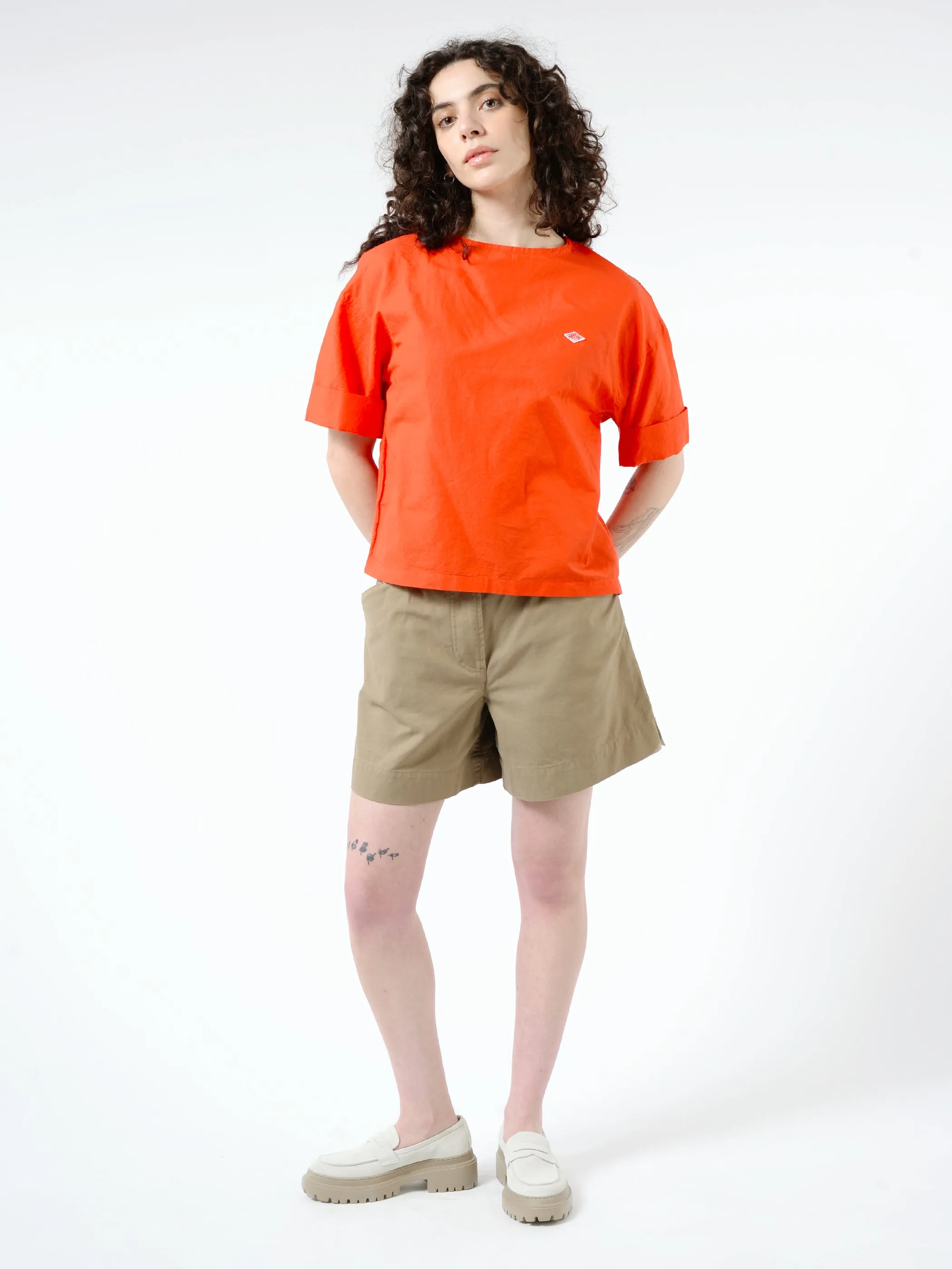 Cotton Linen Collarless Pullover Shirt