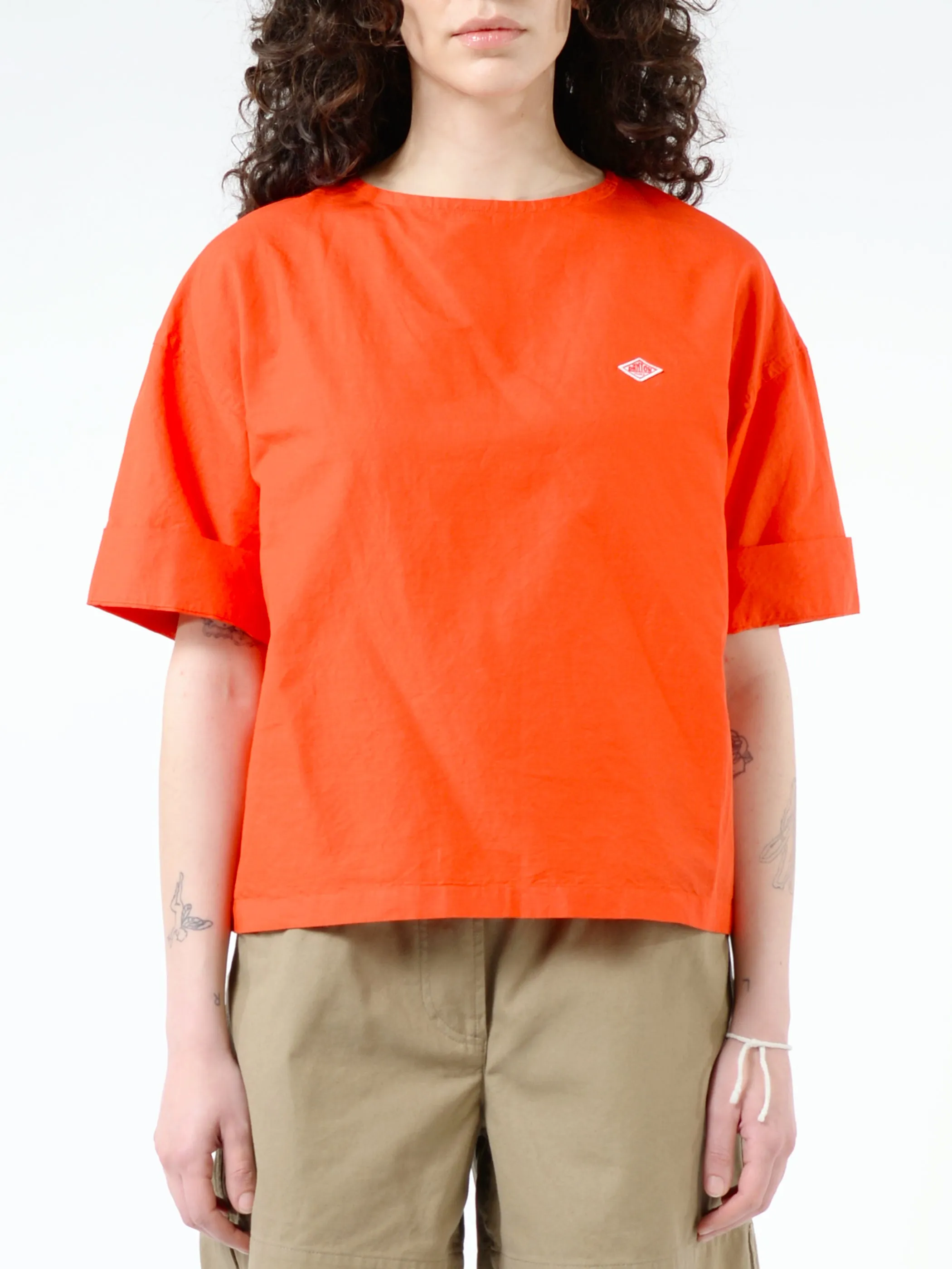 Cotton Linen Collarless Pullover Shirt