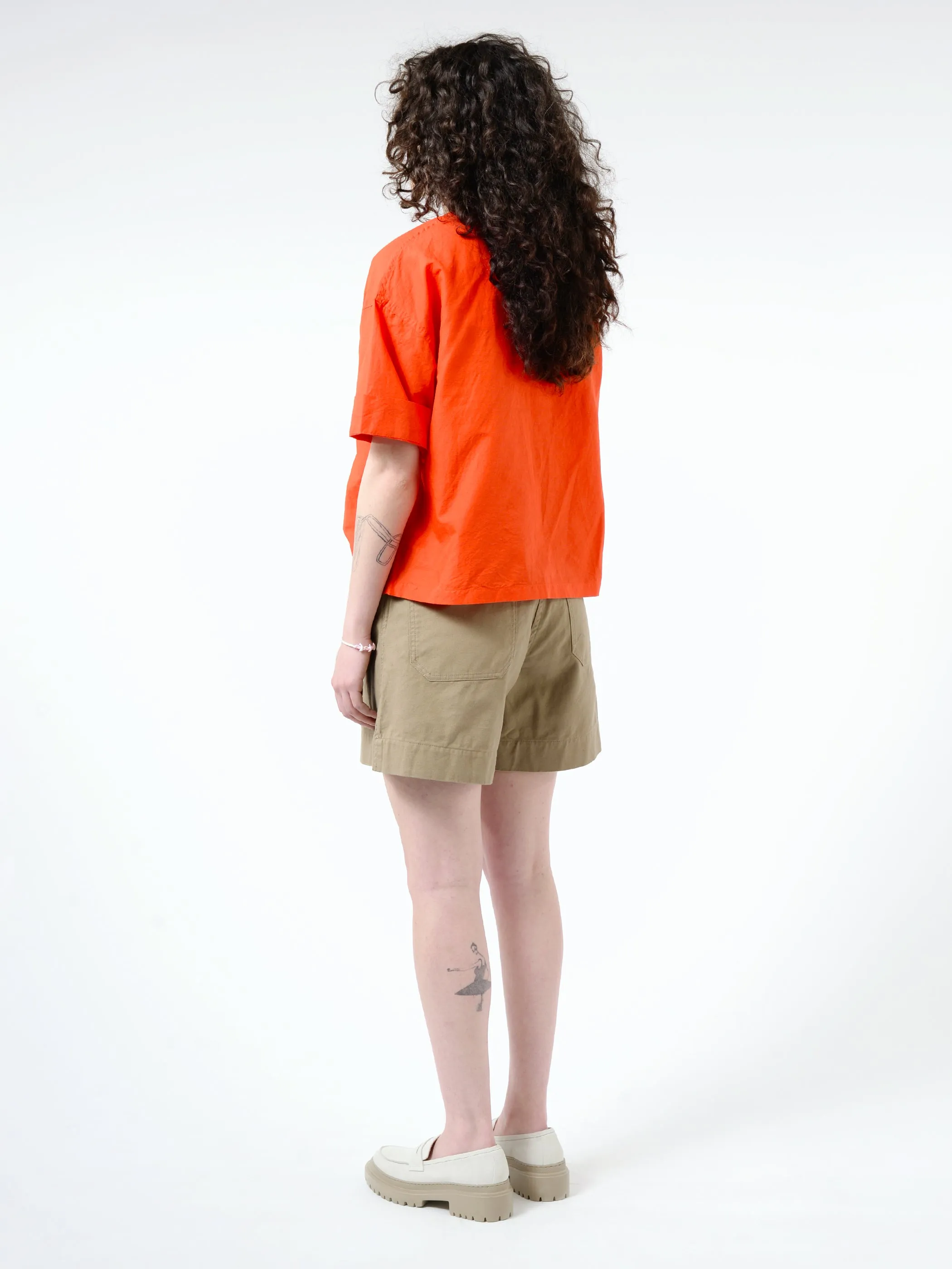 Cotton Linen Collarless Pullover Shirt