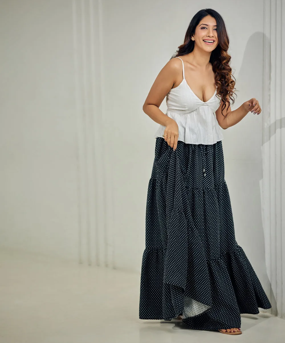 Cotton Peplum white Top