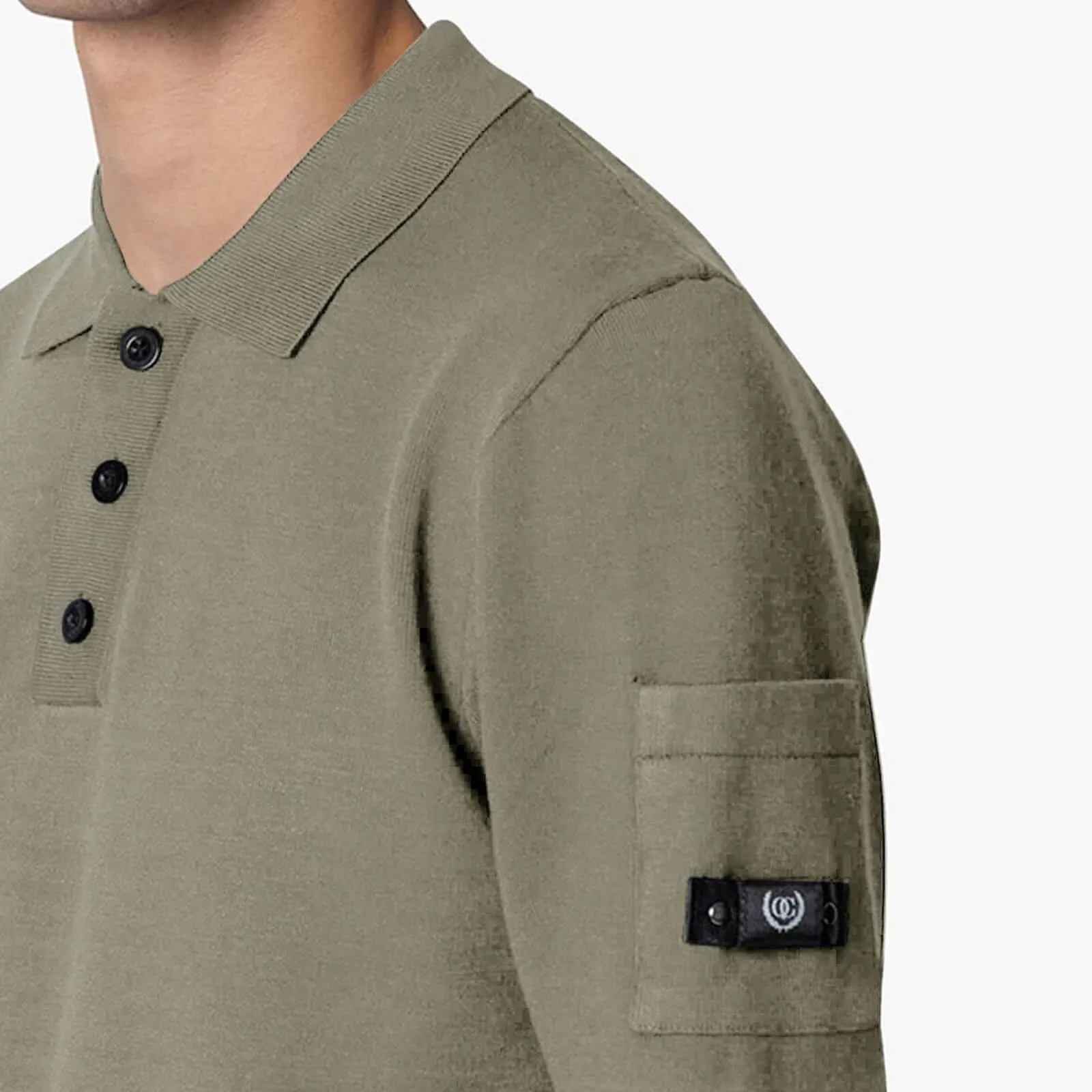 COUTEUX KNITTED BUTTON UP | OLIVE