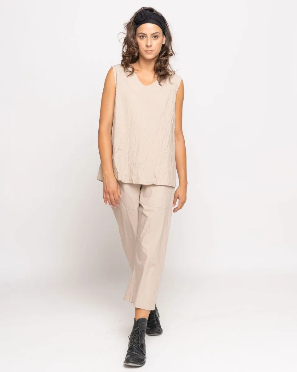 Crinkle Swing V-Neck Tank