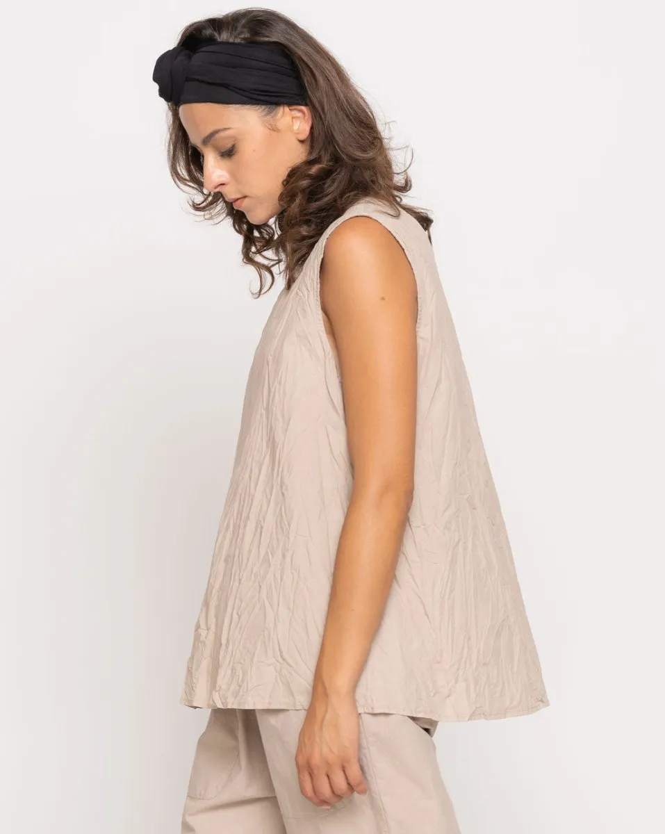 Crinkle Swing V-Neck Tank