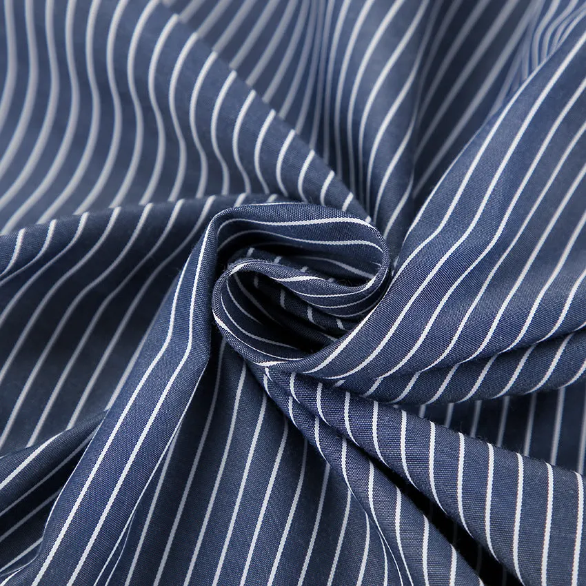 Cropped Lace-Up Striped Blouse Commuter Top Wholesale Womens Clothing N3824081300005