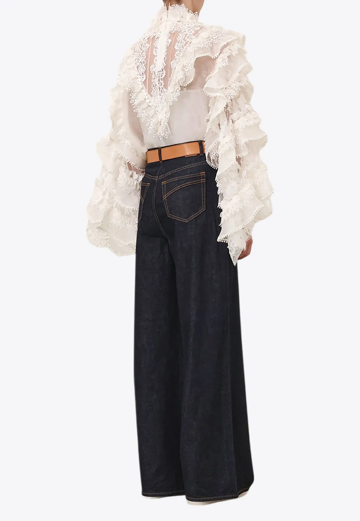 Crush Heart Lace-Trimmed Blouse