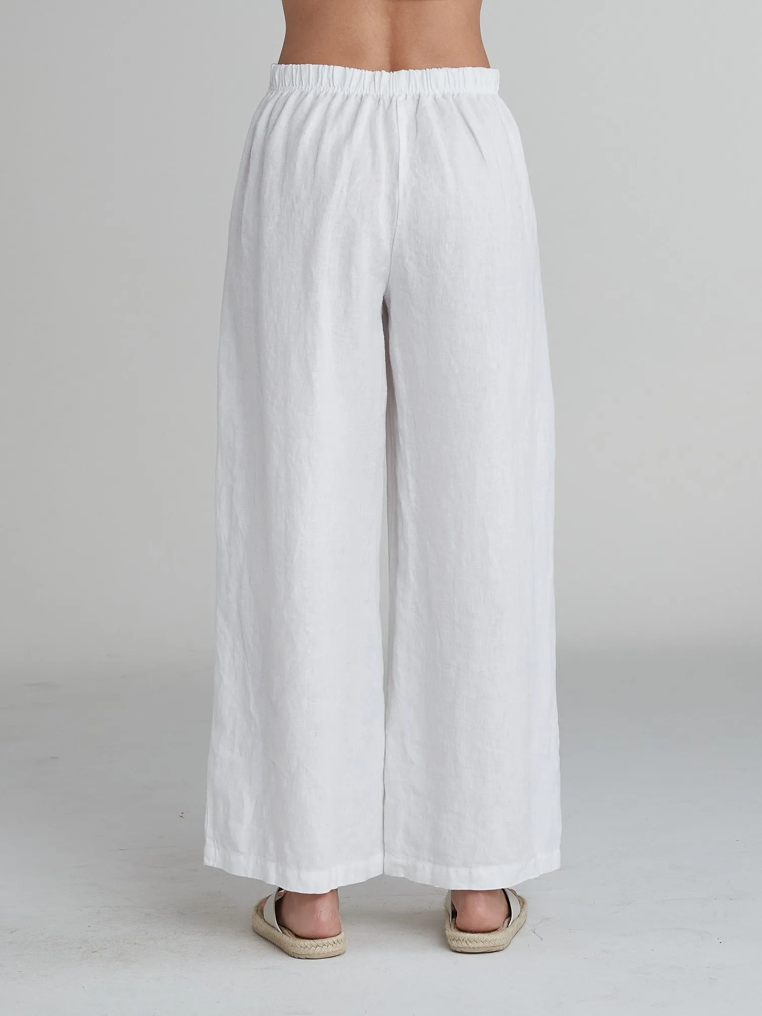 Cut Loose Solid Linen Wide Leg Pant, Style #4402213