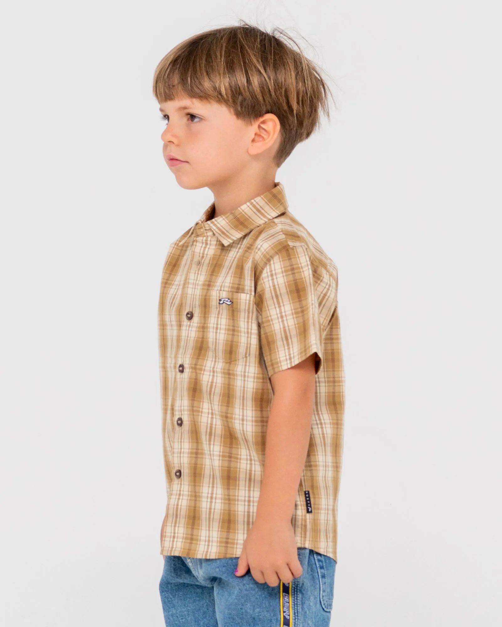 Datsun Check Short Sleeve Shirt Runts