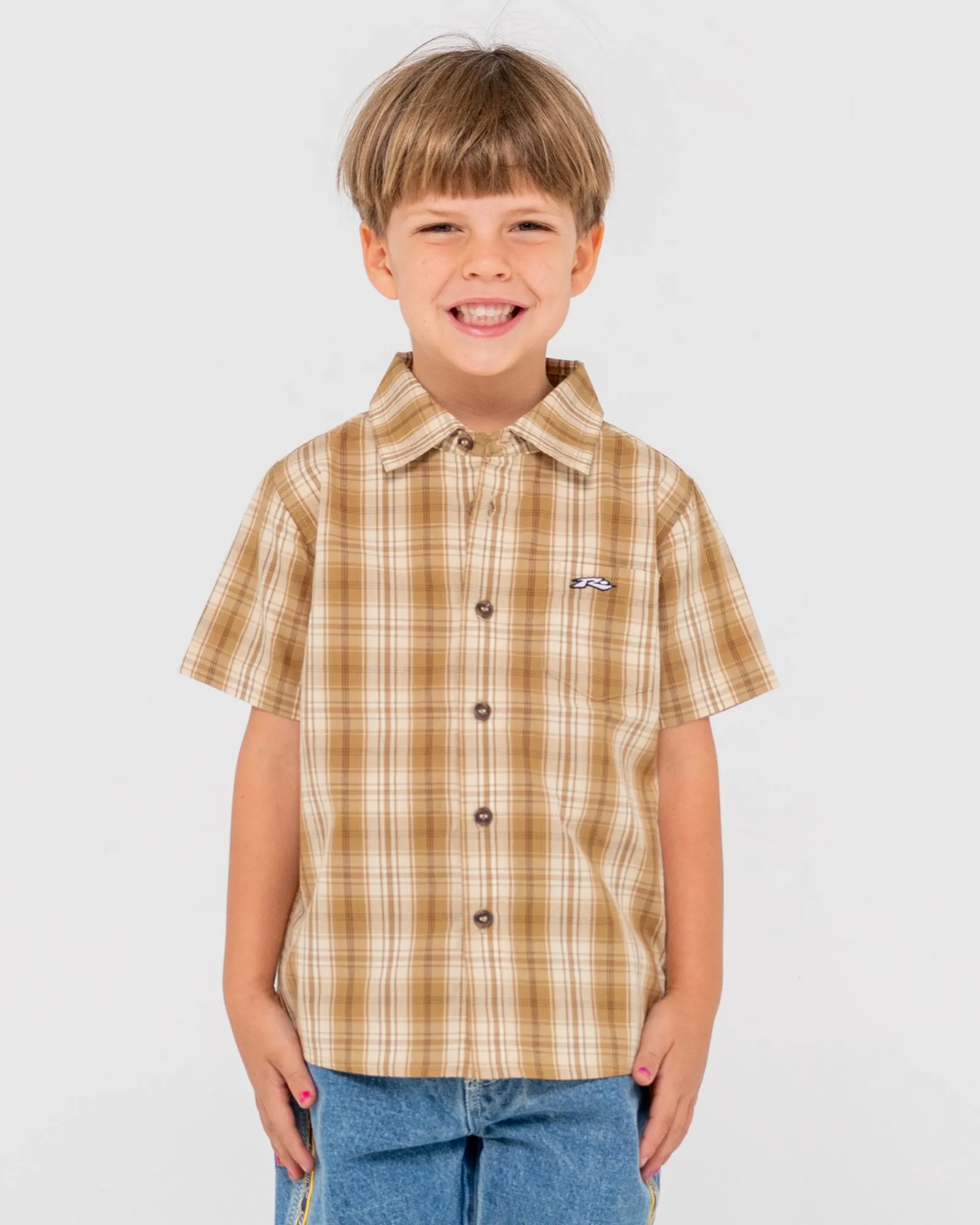 Datsun Check Short Sleeve Shirt Runts