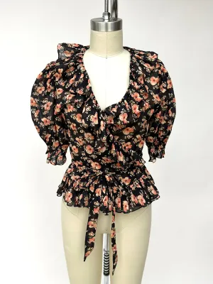 Dôen Viola Floral Wrap Blouse