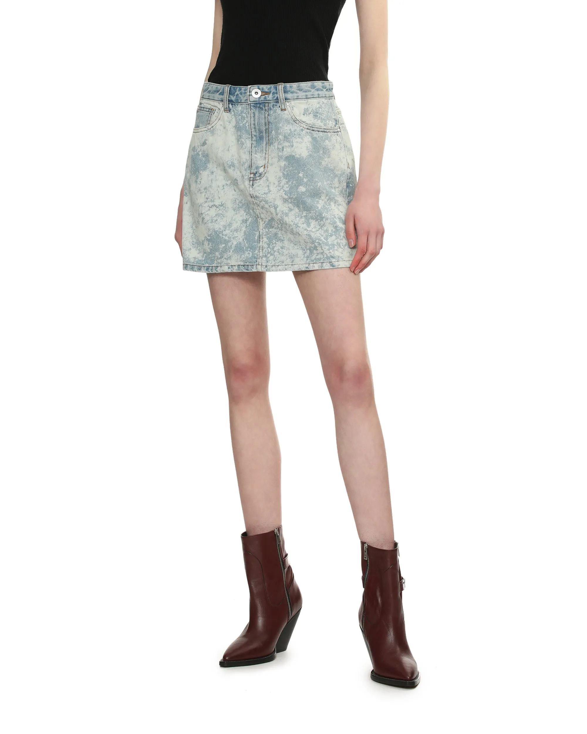 Denim mini skirt