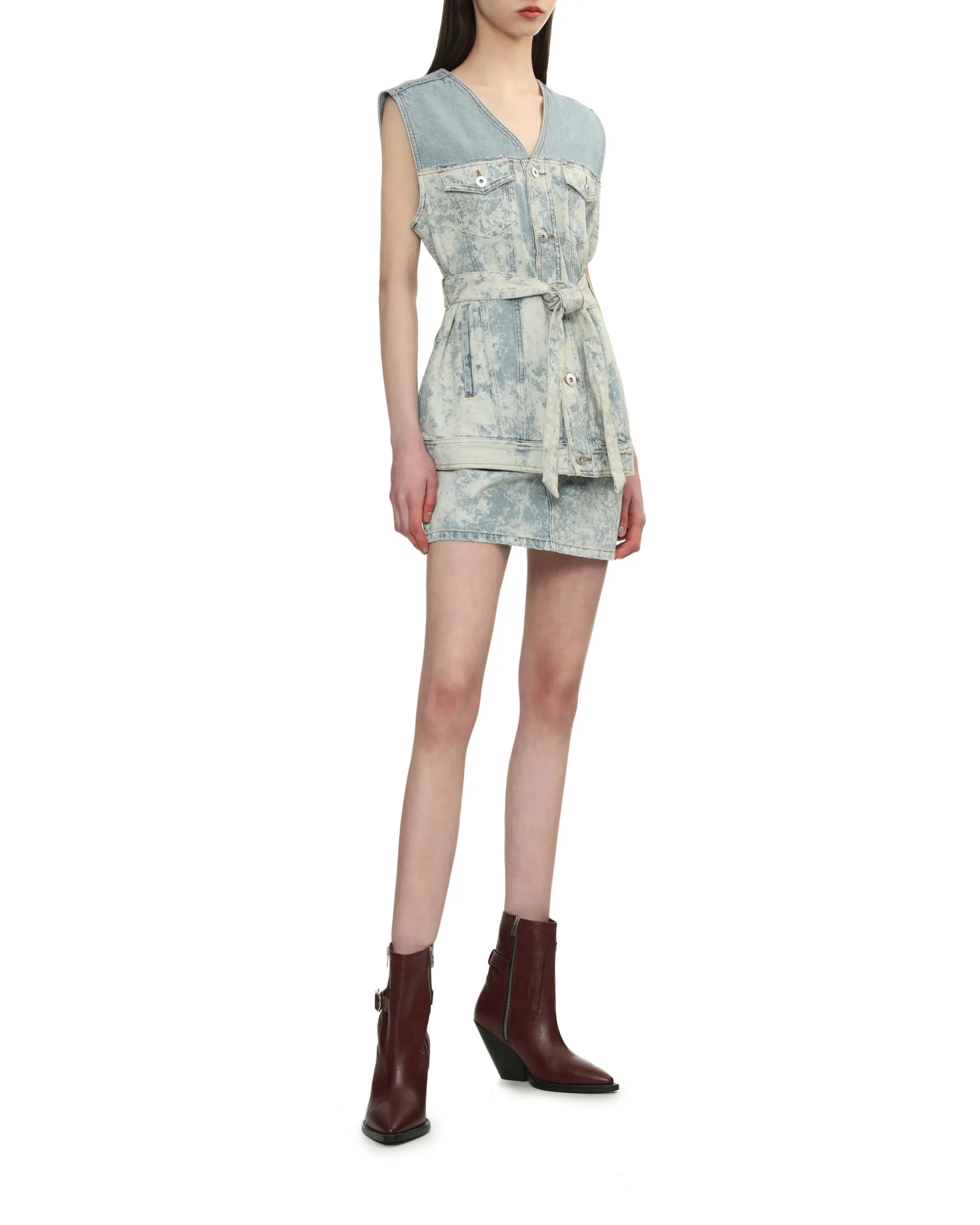 Denim mini skirt