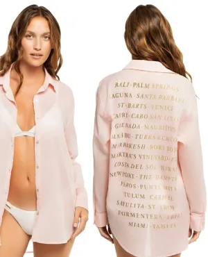 Destination Candy Oversized Shirt Gold