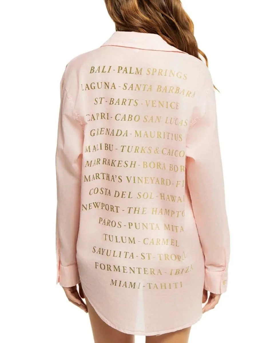 Destination Candy Oversized Shirt Gold