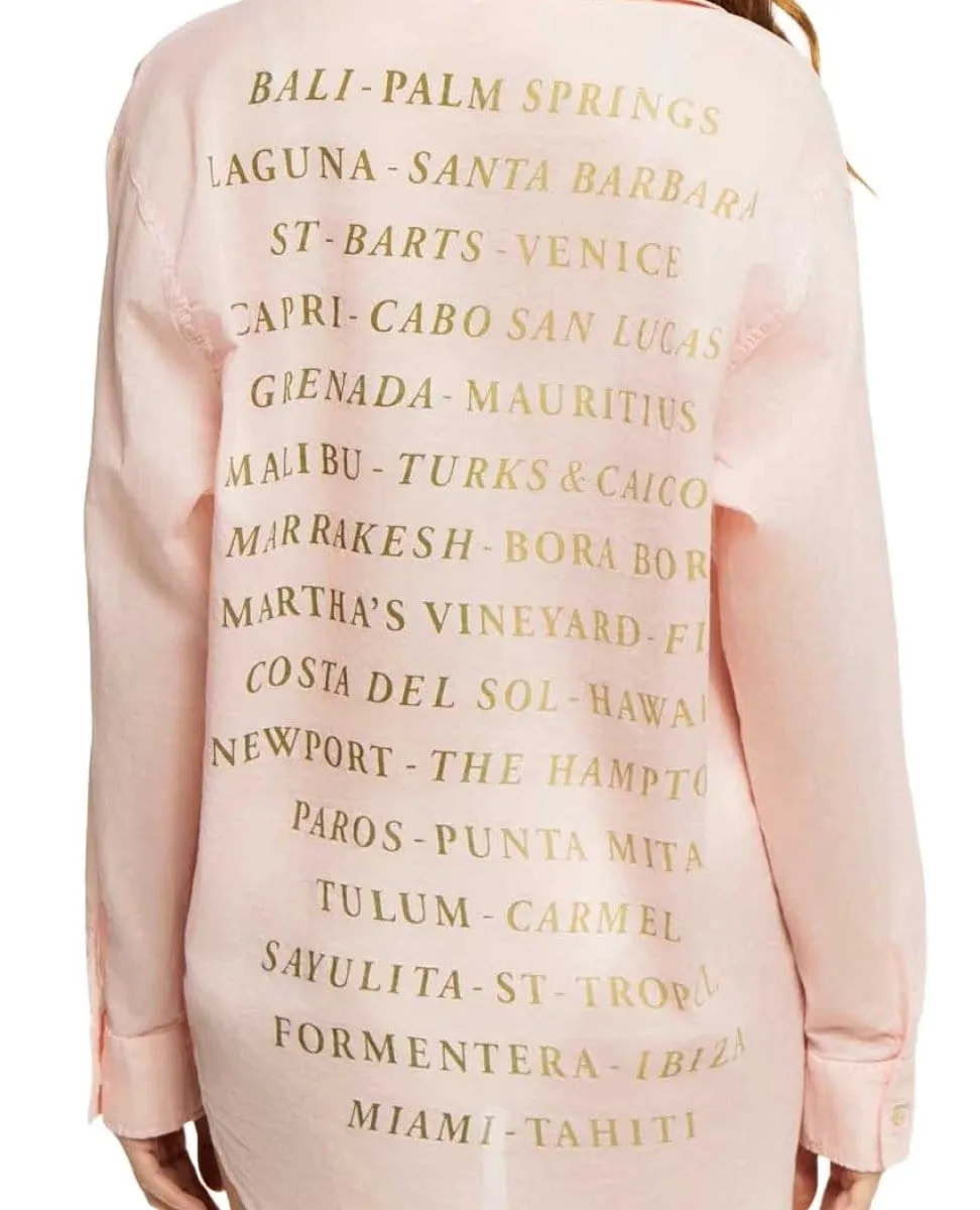 Destination Candy Oversized Shirt Gold