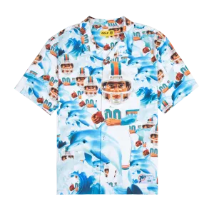 DOLPHINS MASCOT RAYON BUTTON UP by GOLF WANG