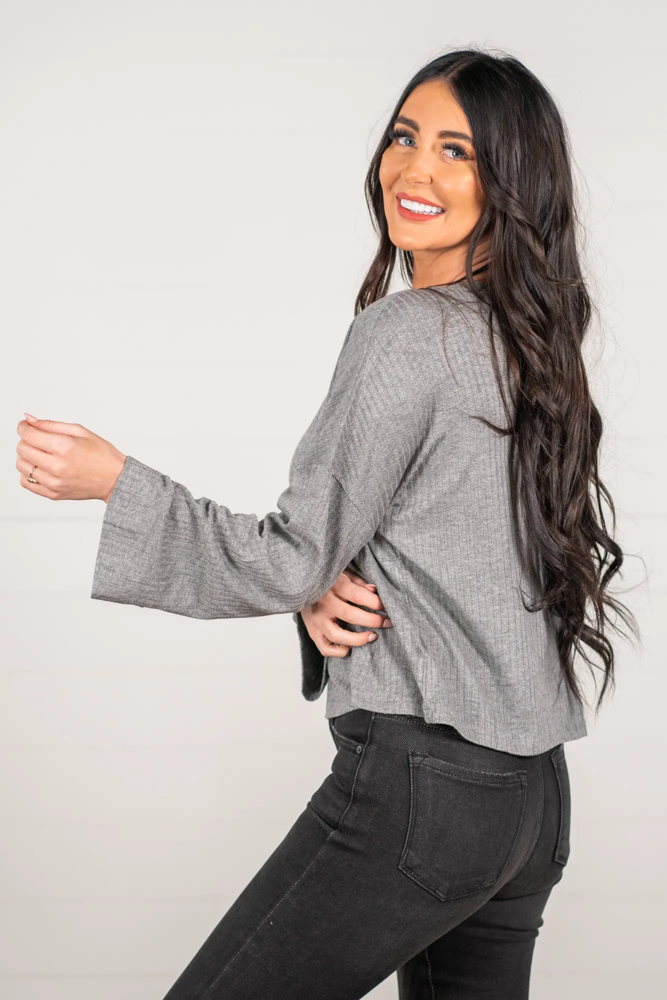 Drop Sleeve Button Up | Top