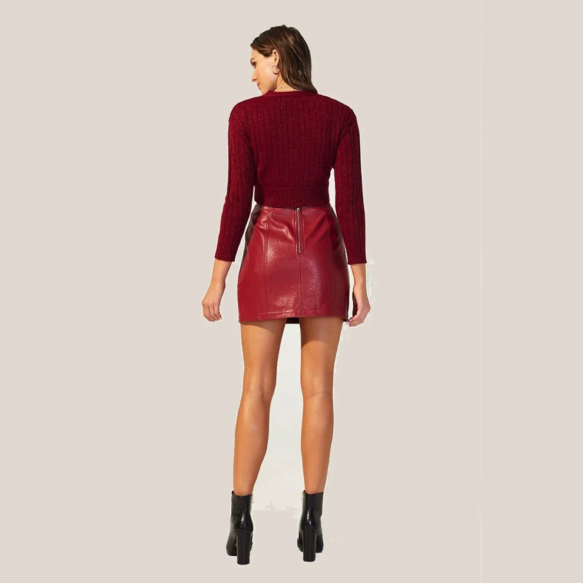 Elise PU Leather Mini Skirt