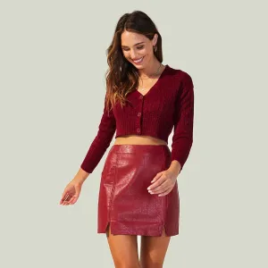 Elise PU Leather Mini Skirt