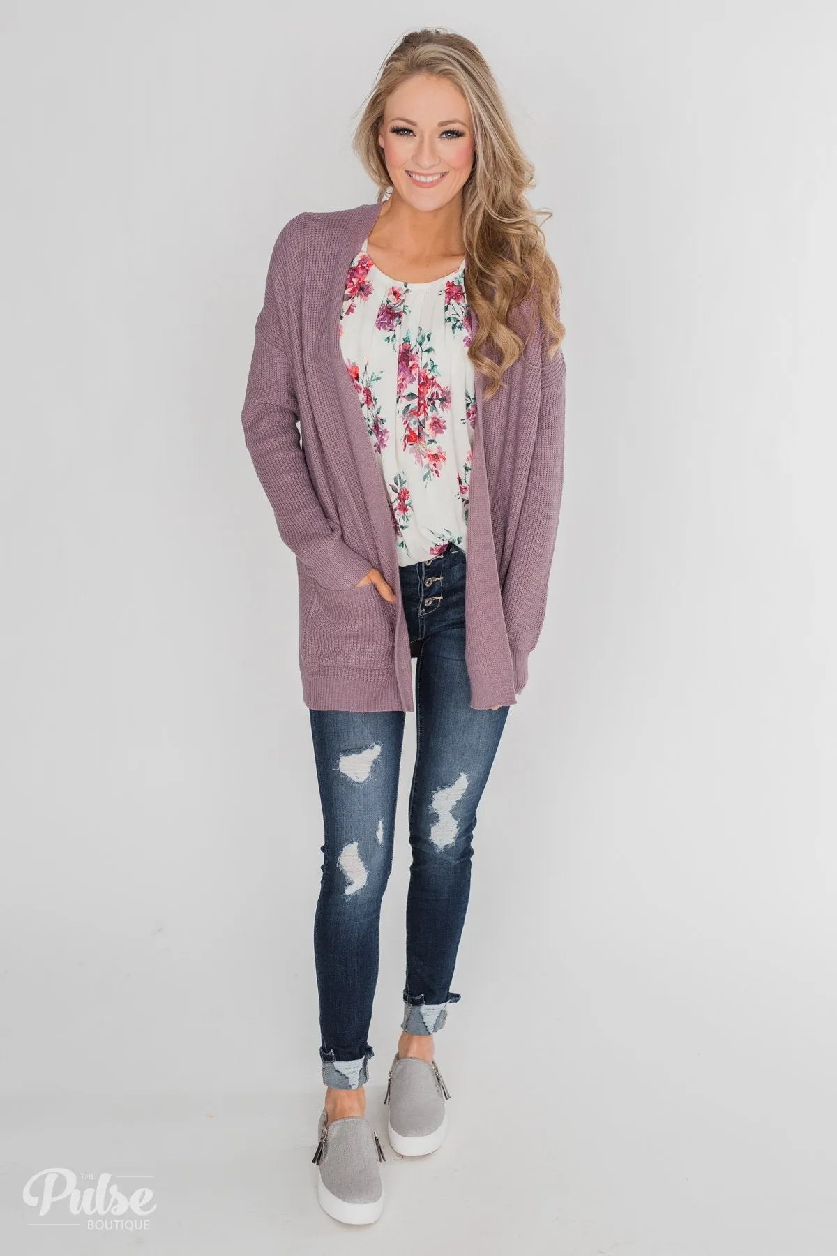 Embrace the Floral Halter Tank Top- Ivory