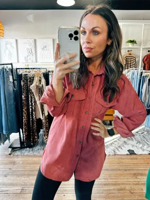 Faded Cord Button Up-2 Colors -ALL SALES FINAL