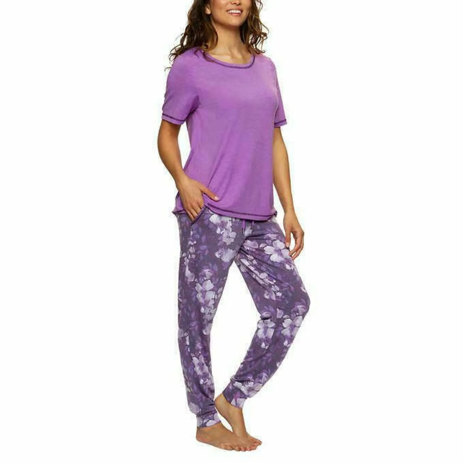 Felina Women's 3-Piece Pajama Lounge Set With Top Jogger Pants Shorts