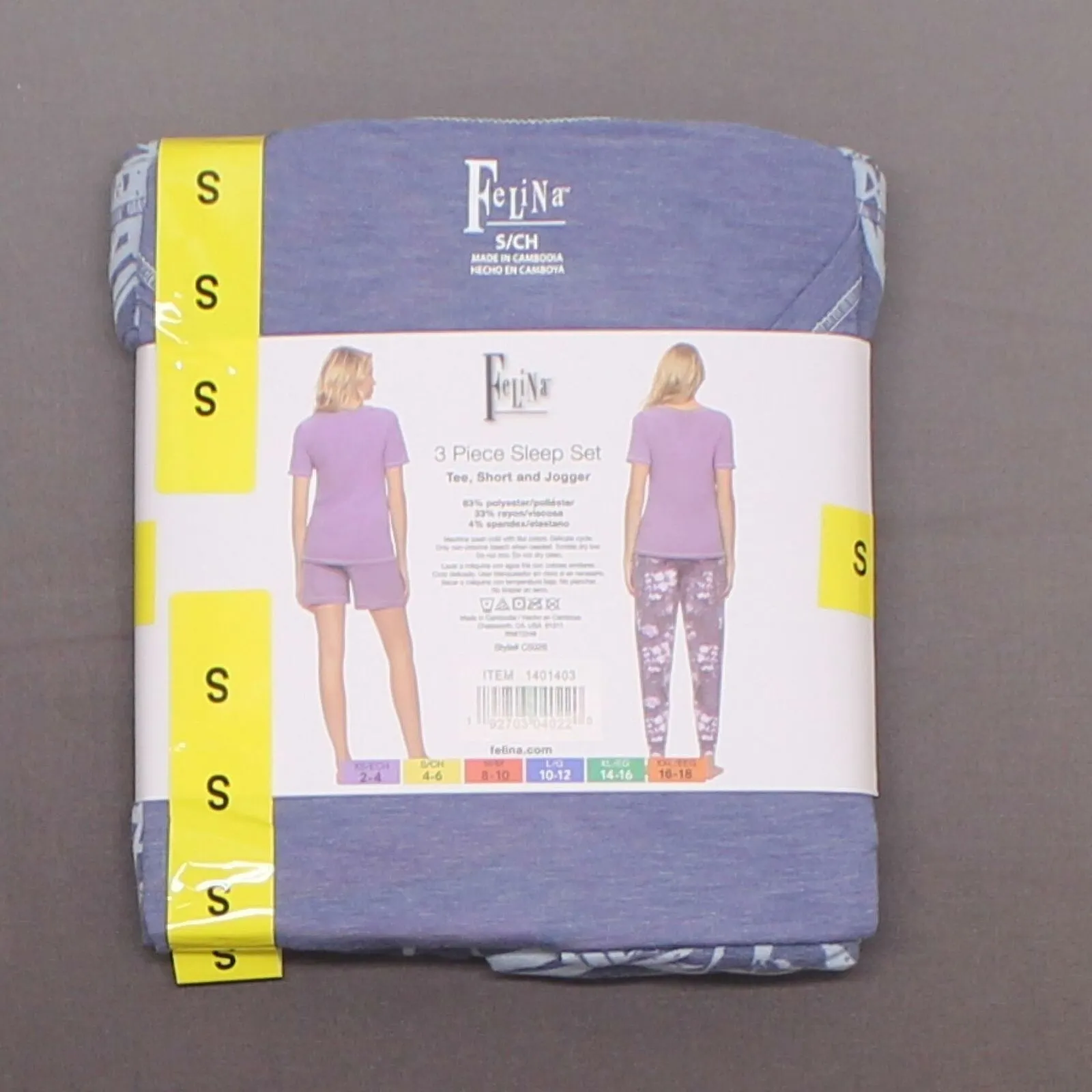 Felina Women's 3-Piece Pajama Lounge Set With Top Jogger Pants Shorts