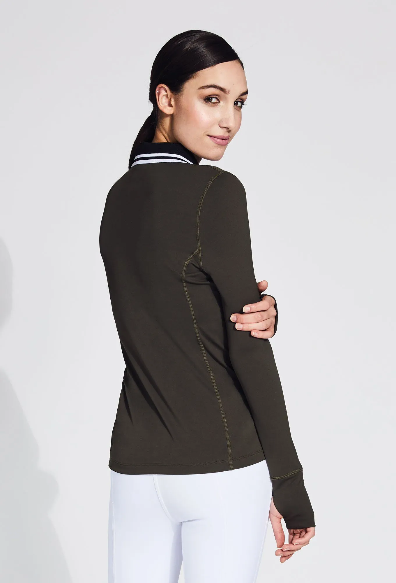 Flora Zipper Longsleeve Polo