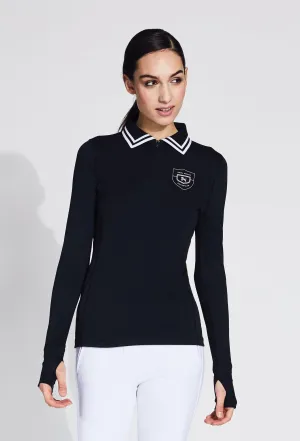 Flora Zipper Longsleeve Polo