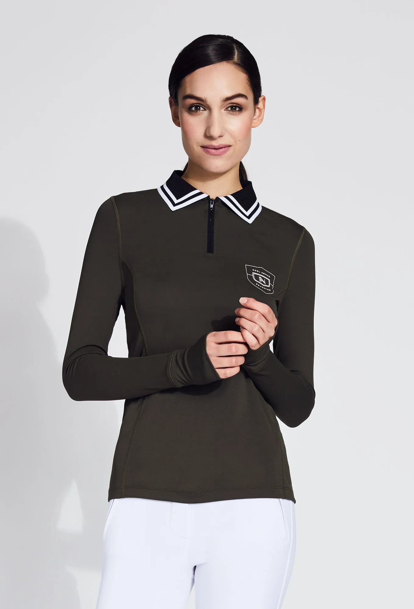 Flora Zipper Longsleeve Polo