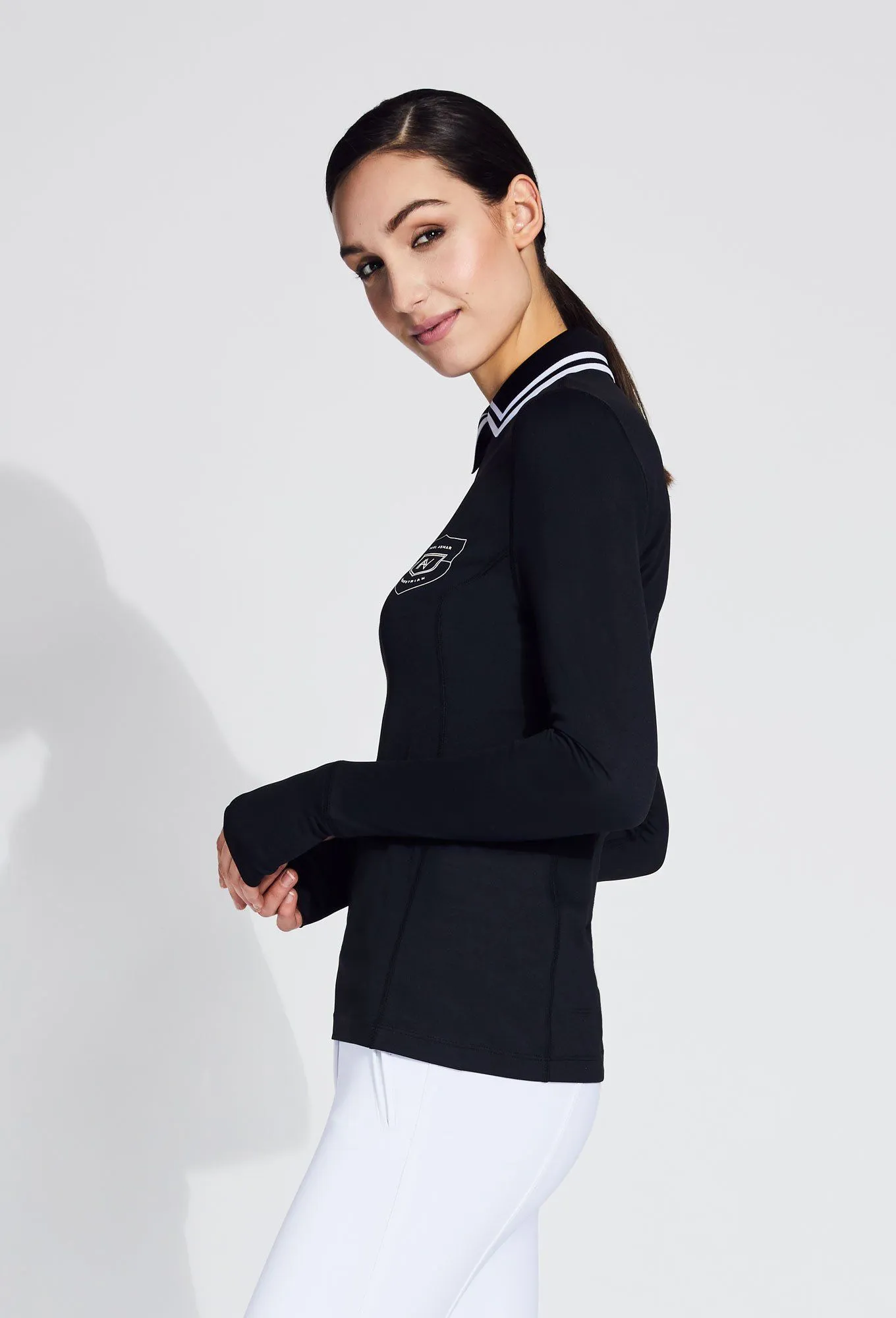 Flora Zipper Longsleeve Polo