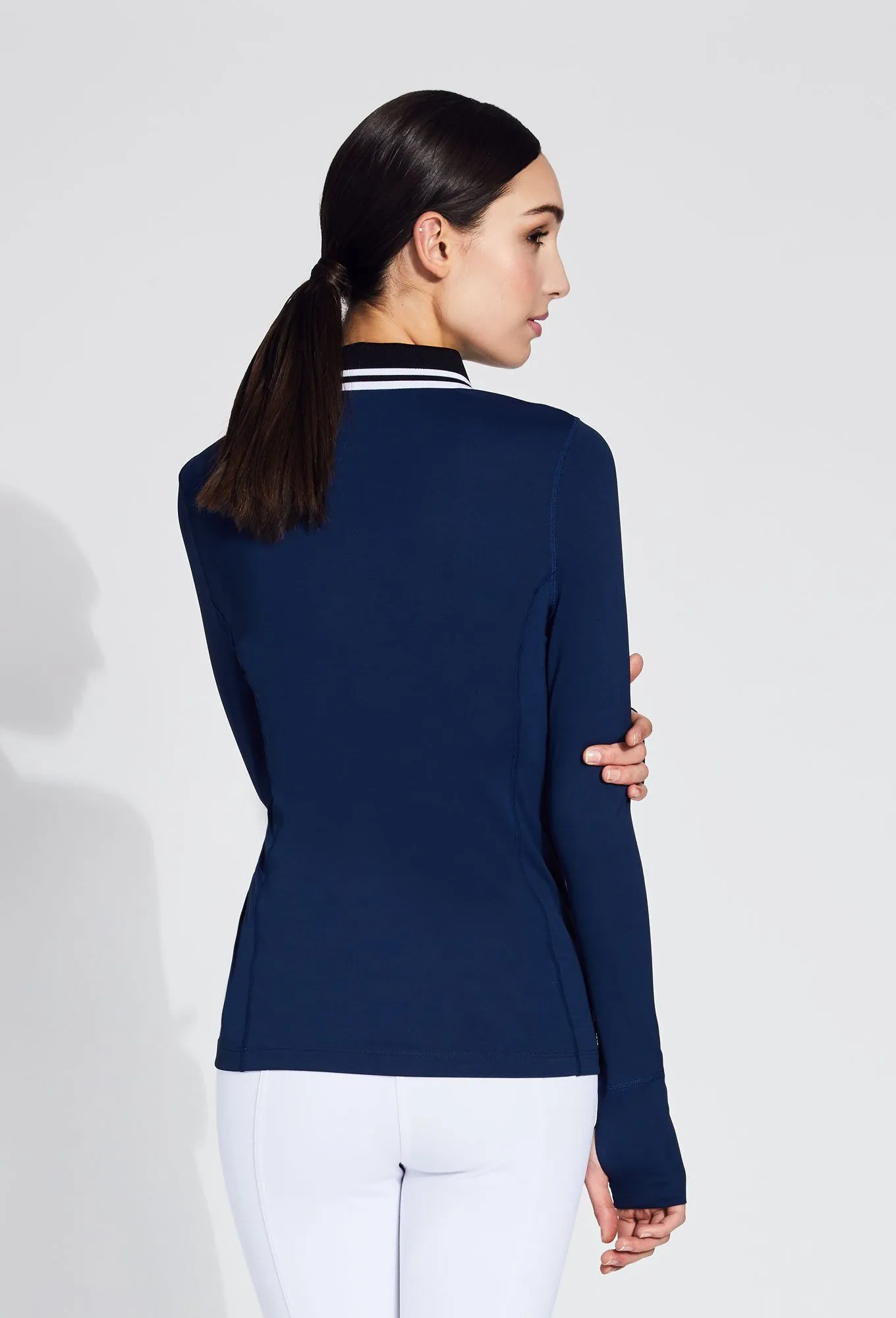 Flora Zipper Longsleeve Polo