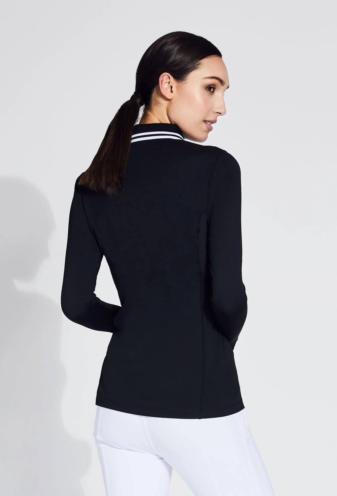 Flora Zipper Longsleeve Polo
