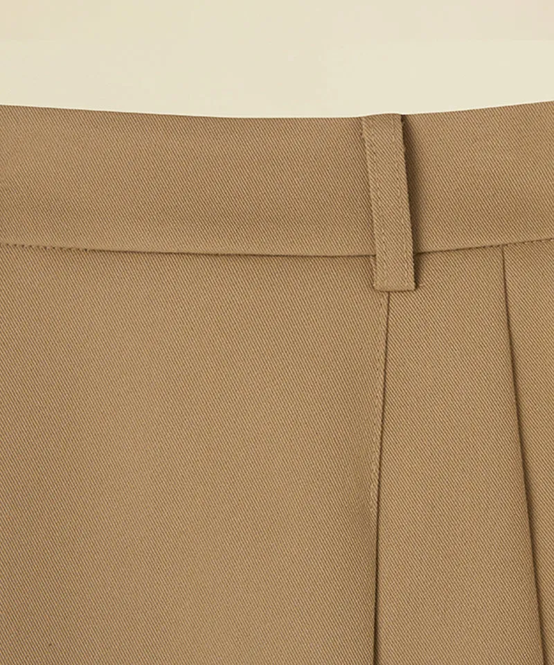 FORDI Double Pleats Skirt - Beige
